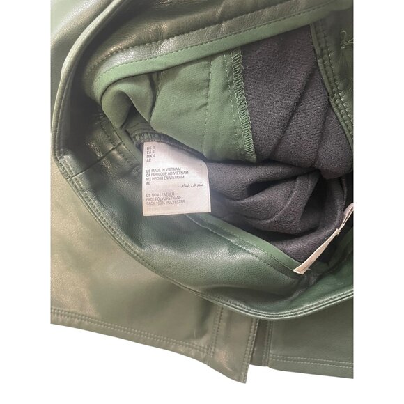 Jeannie Mai X INC Green Faux Leather Button-Front Midi Skirt With Pockets Size 4 - Picture 9 of 10